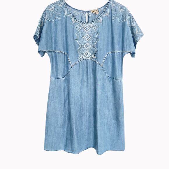 Anthropologie Dresses & Skirts - Anthropologie Holding Horses White Sands Chambray Dress Sz XS